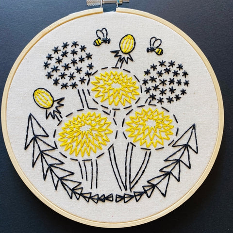 Hook, Line & Tinker Embroidery Kits - Bee Kind, Dandelion - Art Noise