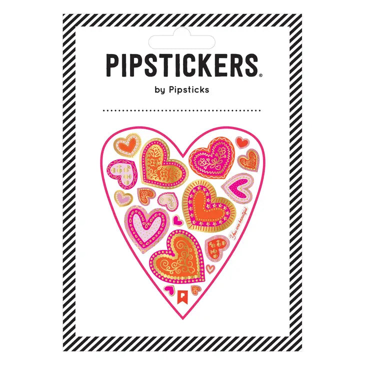 Pipsticks Stickers - Beautiful Hearts - Art Noise