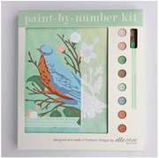 Bird on a Cherry Blossom Branch Paint-by-Number Kit - Art Noise
