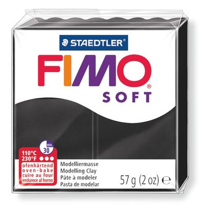 Staedtler-Mars - Modelling Clay Fimo Soft - Black - Art Noise