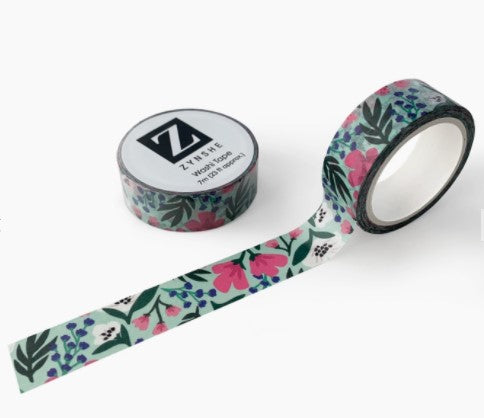 Zynshe - Blue Floral Washi Tape - Art Noise