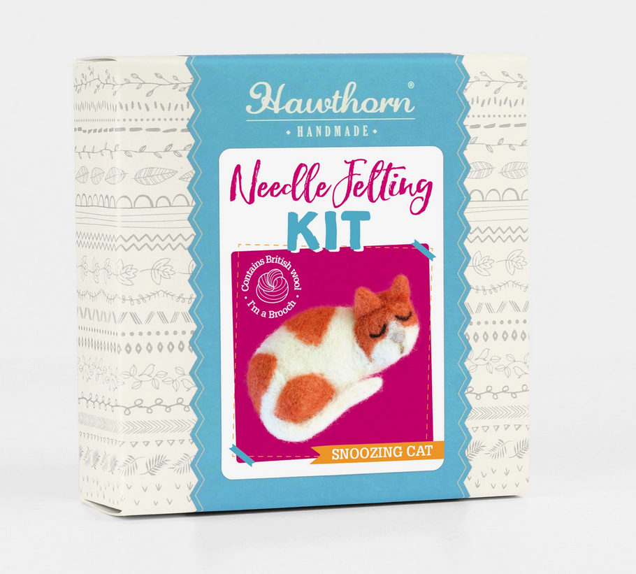 Hawthorn Handmade - Cat Brooch Felting Kit