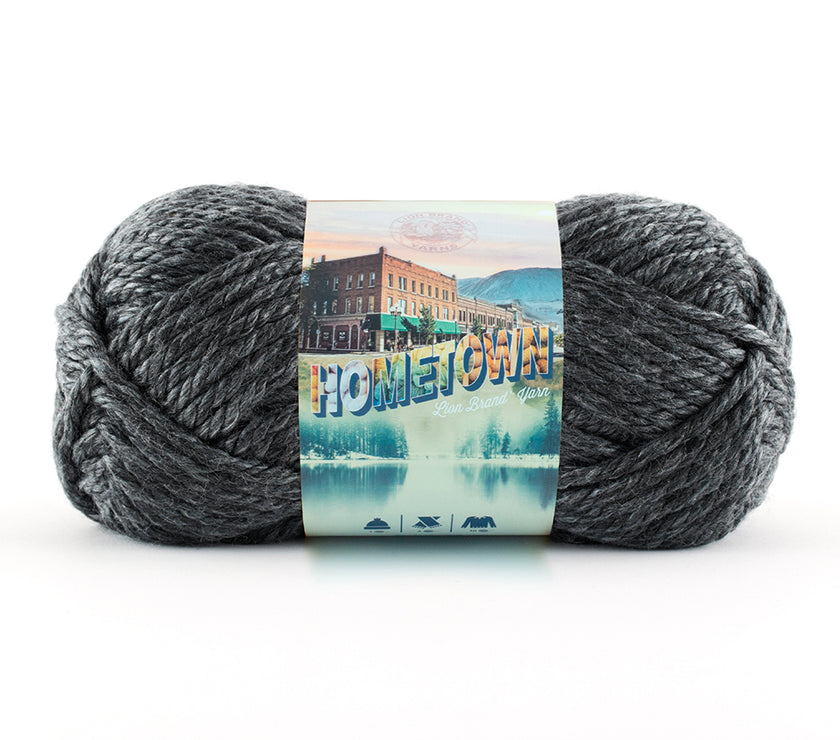 Lion - Hometown Yarn - 142g - Super Bulky 6 - 74m (81yds) - Chicago Charcoal - Art Noise