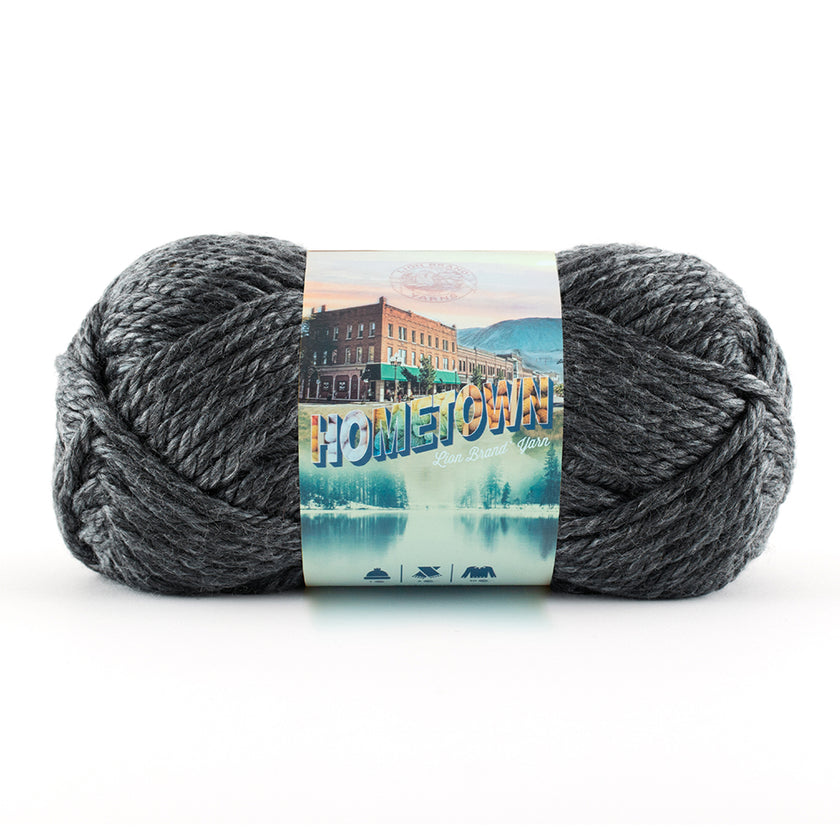 Lion - Hometown Yarn - 142g - Super Bulky 6 - 74m (81yds) - Chicago Charcoal - Art Noise
