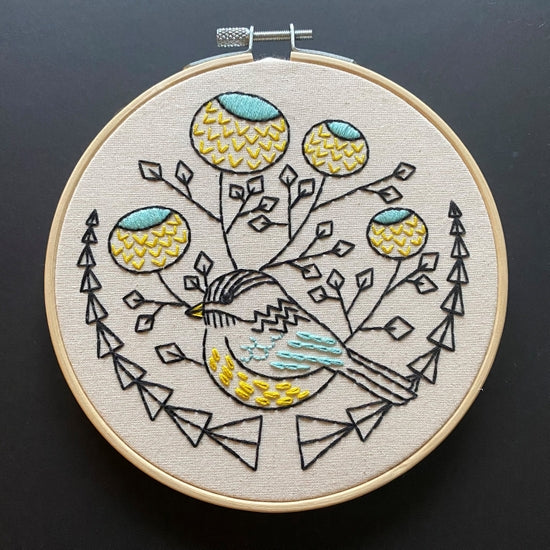 Hook, Line &amp; Tinker - Embroidery Kit - Chickadee