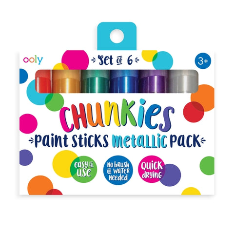 OOLY - Chunkies Paint Sticks Metallic - Set of 6 - Art Noise OOLY - Chunkies Paint Sticks Metallic - Set of 6 OOLY Tempera Paint art-noise.myshopify.com ooly-chunkies-paint-sticks-metallic-set-of-6