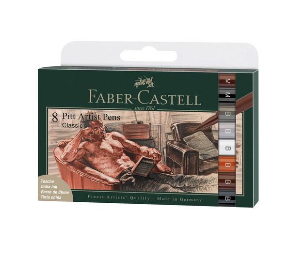 Faber-Castell - PITT Artist Pen - Classic Wallet of 8