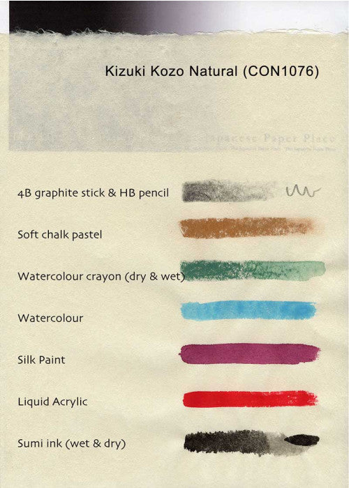 Japanese Paper - Kizuki Kozo Natural (Sized) HM - 24x39&quot; - JP003 (4548011556951)