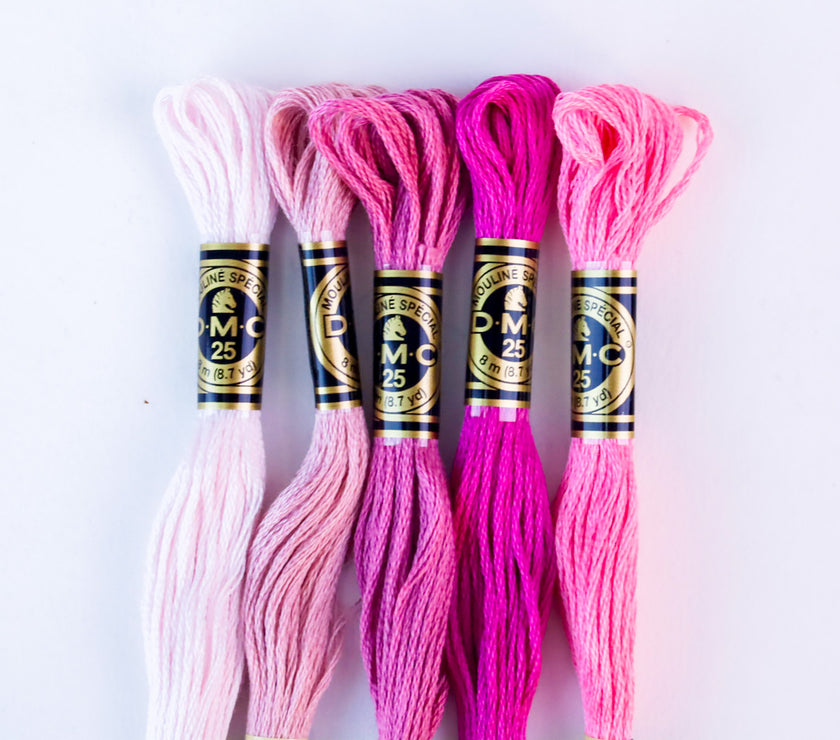 DMC Cotton Embroidery Floss - Cool Pink - Art Noise