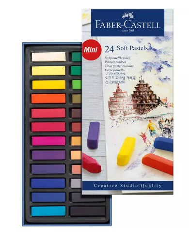 Faber-Castell - Creative Studio Mini Soft Pastels, Box of 24 - Art Noise