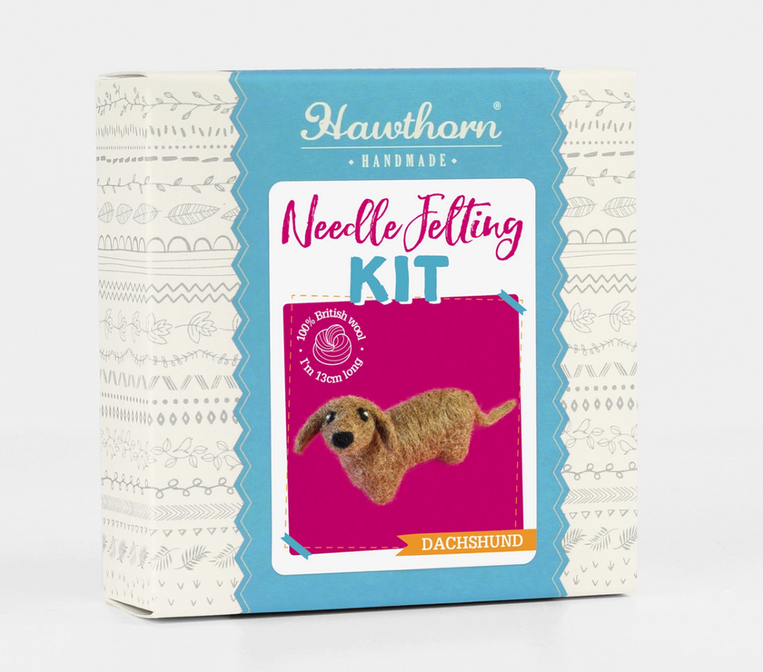 Hawthorn Handmade - Dachshund Mini Felting Kit - Art Noise