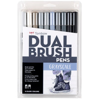 Tombow - Dual Brush Pen Art Markers: Greyscale - 10-Pack - Art Noise