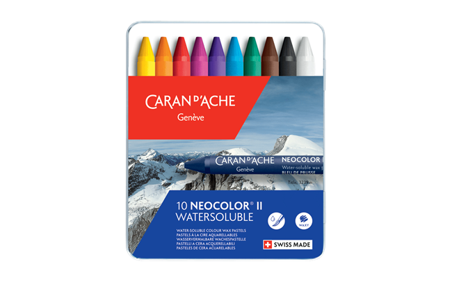 Caran d'Ache - Classic Neocolor II Water Soluble Wax Crayon - Tin Box Sets - Art Noise