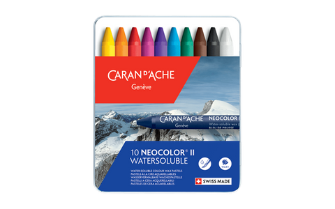 Caran d'Ache - Classic Neocolor II Water Soluble Wax Crayon - Tin Box Sets - Art Noise