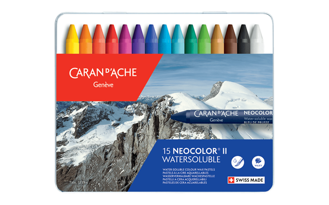 Caran d'Ache - Classic Neocolor II Water Soluble Wax Crayon - Tin Box Sets - Art Noise