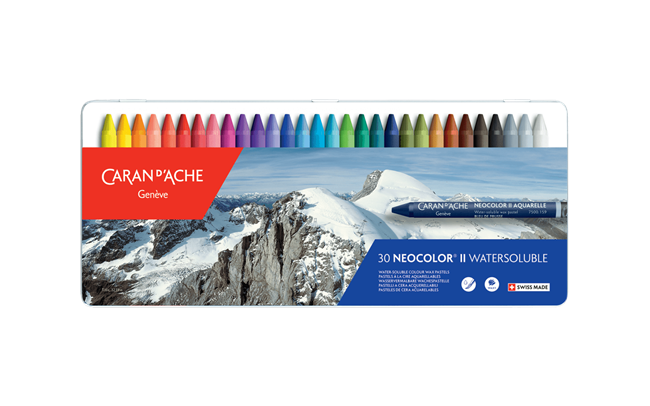 Caran d'Ache - Classic Neocolor II Water Soluble Wax Crayon - Tin Box Sets - Art Noise