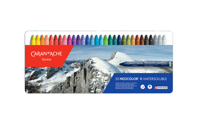 Caran d&#39;Ache - Classic Neocolor II Water Soluble Wax Crayon - Tin Box Sets