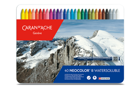Caran d'Ache - Classic Neocolor II Water Soluble Wax Crayon - Tin Box Sets - Art Noise