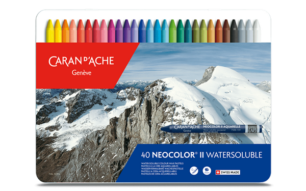 Caran d'Ache - Classic Neocolor II Water Soluble Wax Crayon - Tin Box Sets