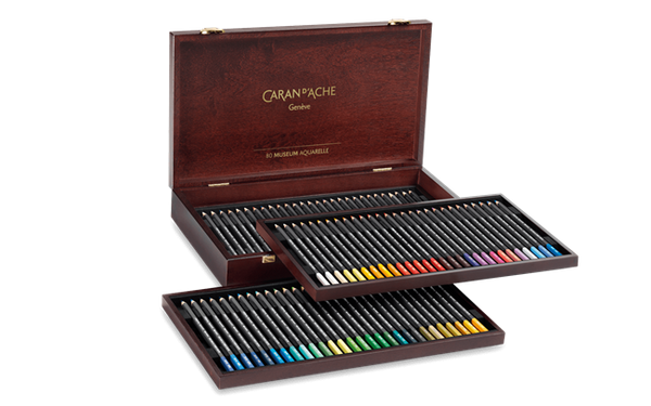 Caran d'Ache - Museum Watercolour Pencil - Wooden Box Set of 76