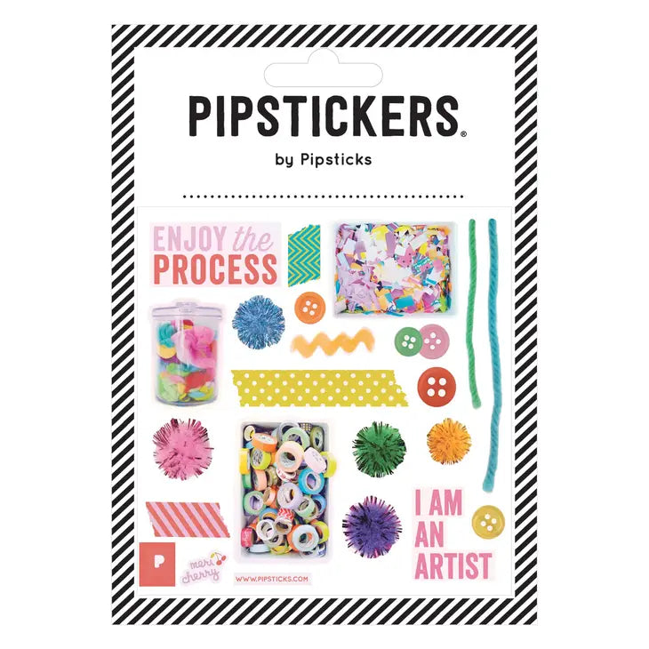 Pipsticks Stickers - Enjoy The Process - Art Noise