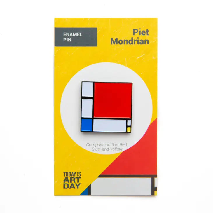 Today is Art Day - Mondrian Pin - Art Noise