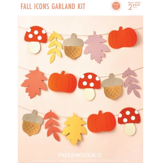 Paper Source - Fall Mushroom Garland Kit - Art Noise