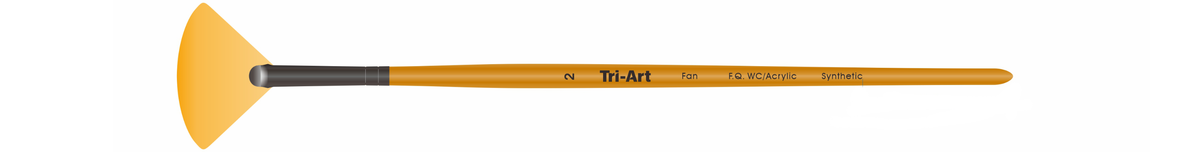Tri-Art Artist Brushes - Short Synthetic - WC/Acryl - Fan - 2