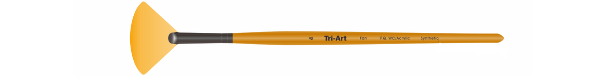Tri-Art Artist Brushes - Short Synthetic - WC/Acryl - Fan - 4