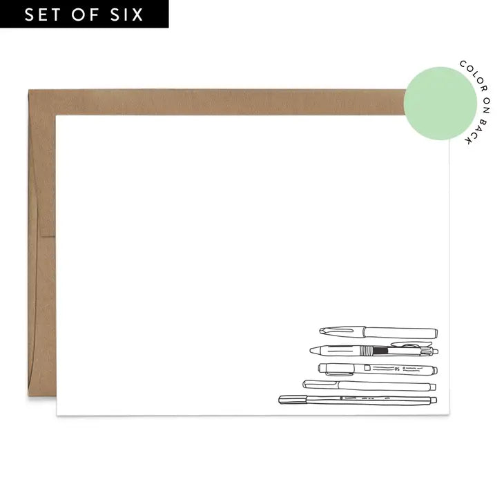 The Paper + Craft Pantry - Favorite Pens Flat Notecard Set