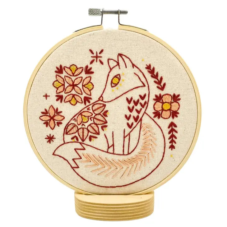 Hook, Line & Tinker - Embroidery Kit - Folk Fox