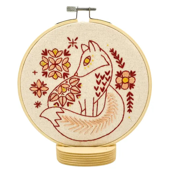 Hook, Line &amp; Tinker - Embroidery Kit - Folk Fox