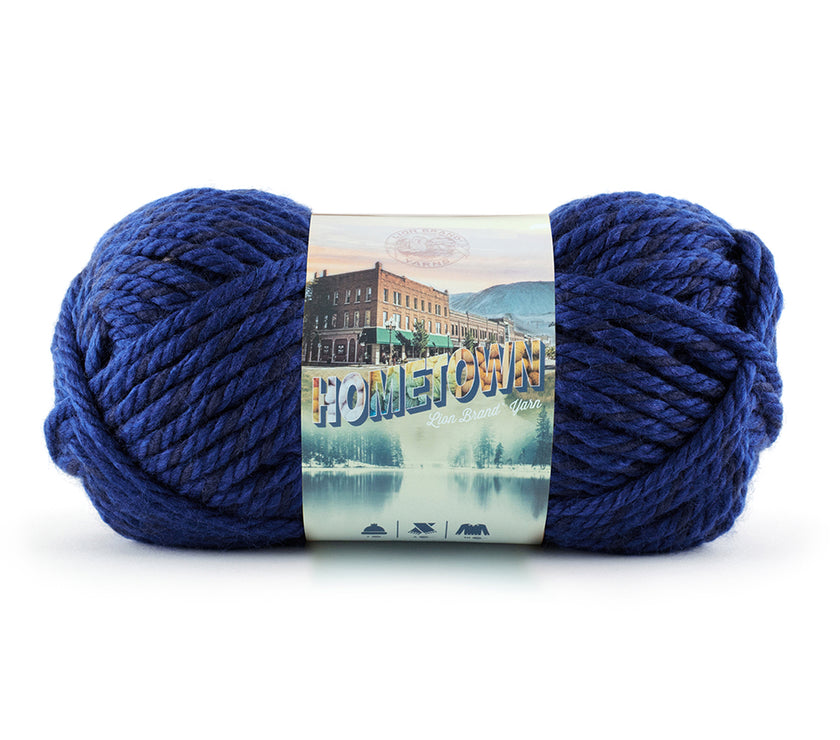 Lion - Hometown Yarn - 142g - Super Bulky 6 - 74m (81yds) - Fort Worth Blue - Art Noise