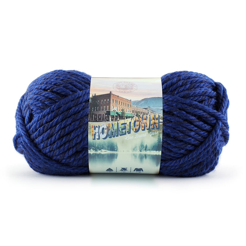 Lion - Hometown Yarn - 142g - Super Bulky 6 - 74m (81yds) - Fort Worth Blue - Art Noise