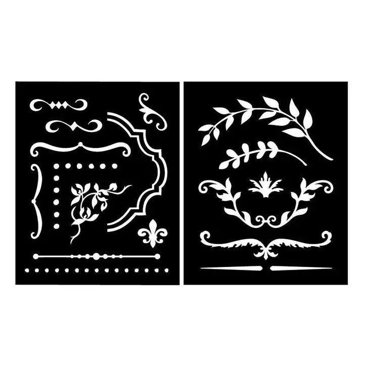 Hero Arts - Frames and Flourishes Stencil Pair - Art Noise