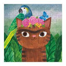 Frida Catlo Artsy Cats 100 Piece Puzzle Tin
