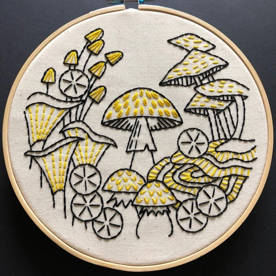 Hook, Line & Tinker Embroidery Kit - Mushrooms - Art Noise