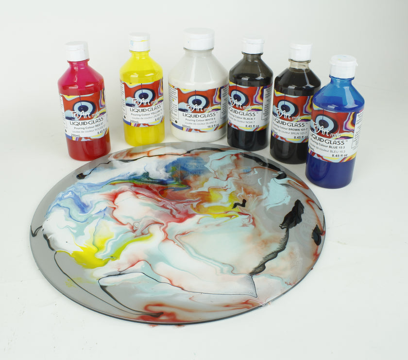 Liquid Glass - Pouring Colours - Yellow - Art Noise