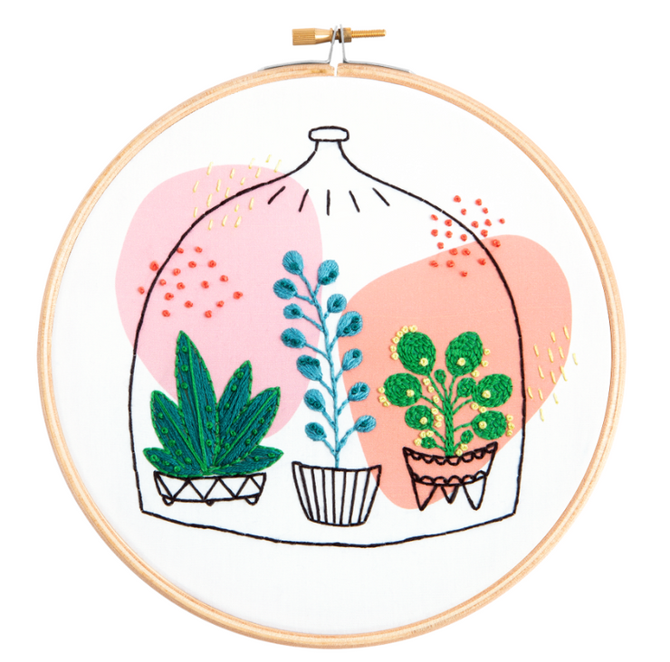 Hawthorn Handmade - Glass Garden Embroidery Kit - Art Noise
