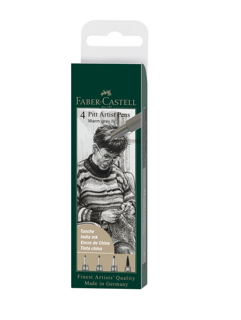 Faber-Castell - PITT Artist Pen - Warm Grey IV Set