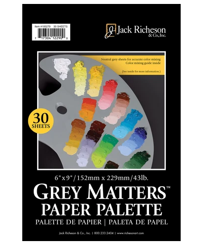 Jack Richeson - Grey Matters Paper Palette - Art Noise