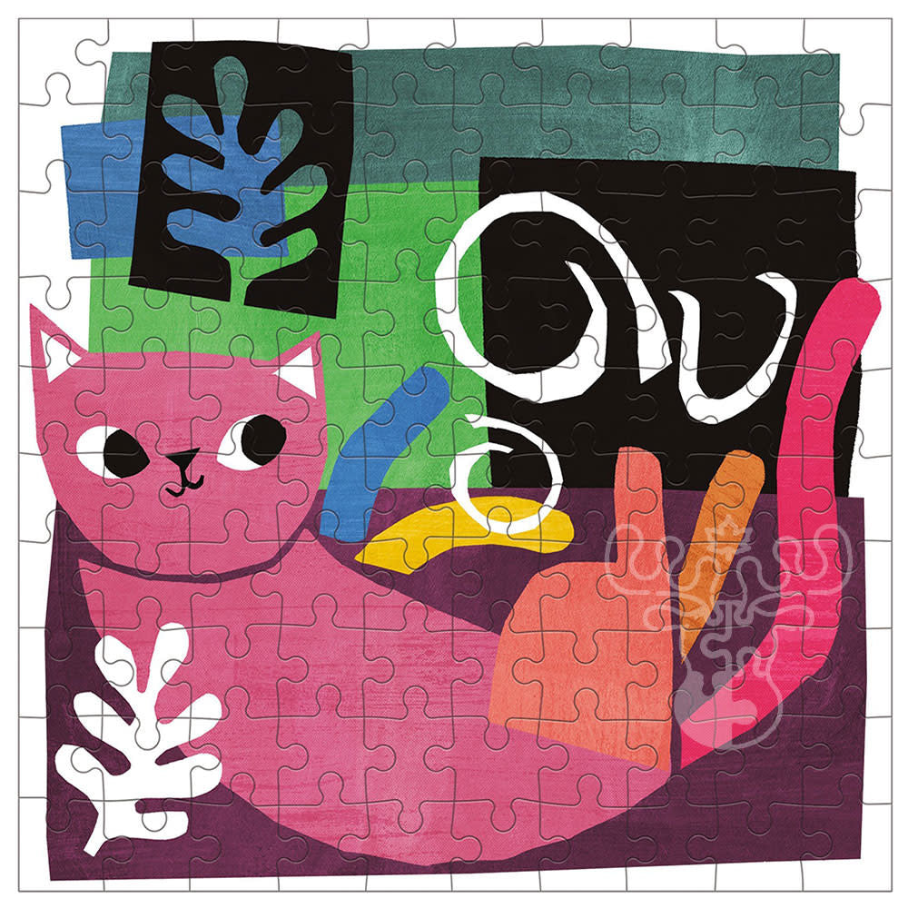 Henri Catisse Artsy Cats 100 Piece Puzzle Tin