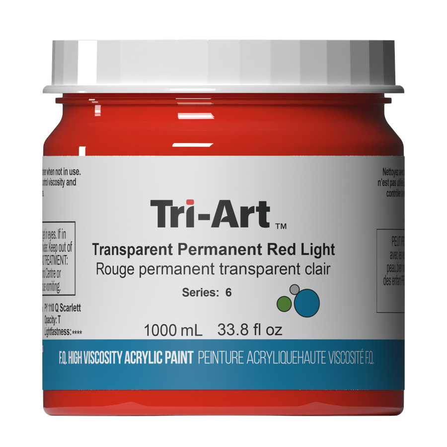 Tri-Art High Viscosity - Transparent Permanent Red Light 1000mL