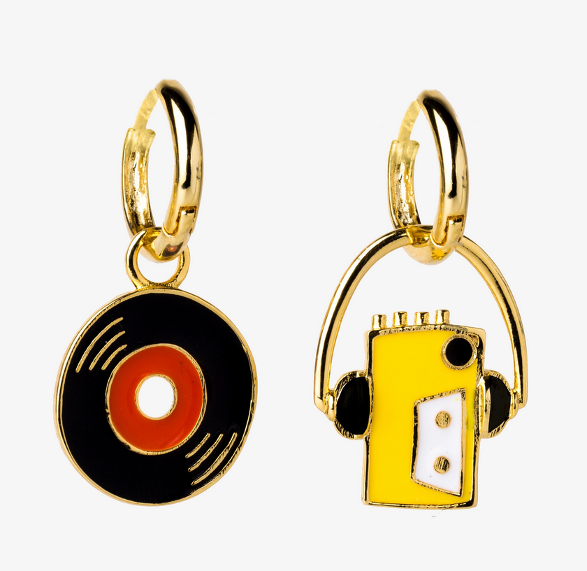 Yellow Owl Workshop - Hoop Earrings - Walkman & 7" - Art Noise