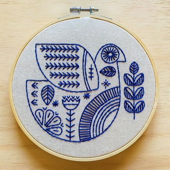 Hook, Line &amp; Tinker Embroidery Kit - Hygge Dove
