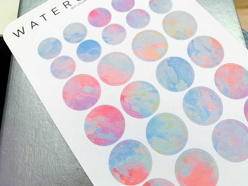 Prints By Rish - Watercolours Dots Sticker Sheet
