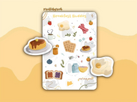 Prints By Rish - Breakfast Buddies Sticker Sheet - Art Noise