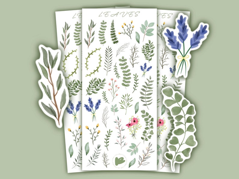 Prints By Rish - Leaves Sticker Sheet - Art Noise