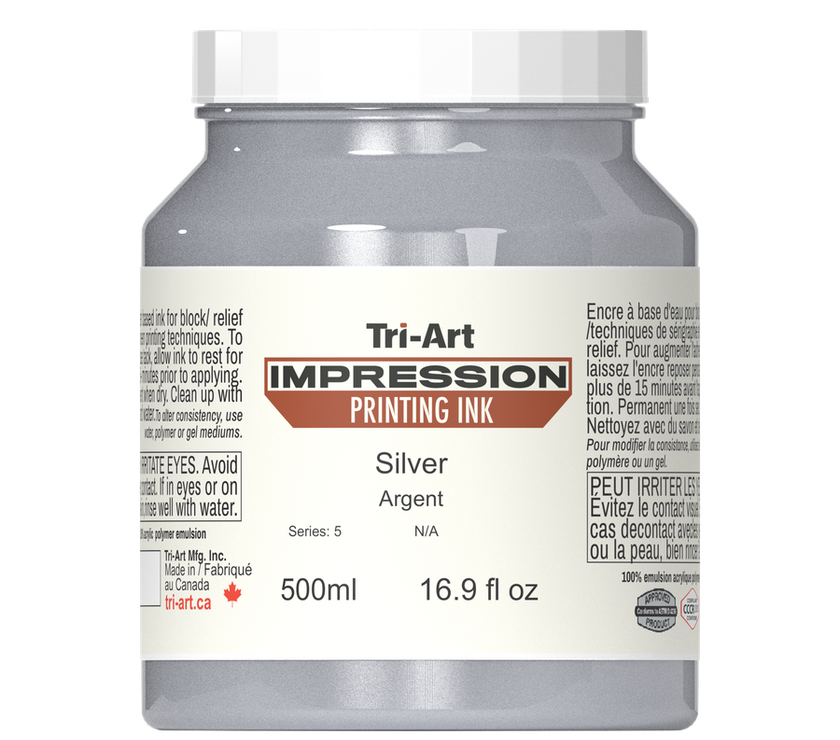 Impressions Block Printing Ink - Silver - Art Noise