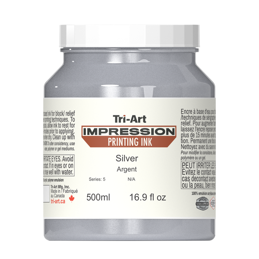 Impressions Block Printing Ink - Silver - Art Noise